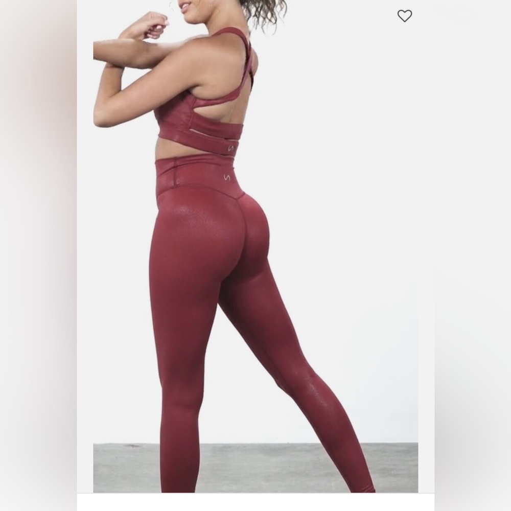 TLF Apparel ARCTIC HIGH WAISTED LEGGINGS and BRA, Ruby Shine